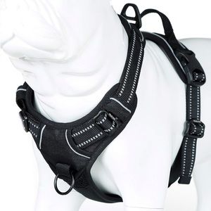 JUXZH Soft Front Dog Harness .Best Reflective No Pull Harness with Handle New